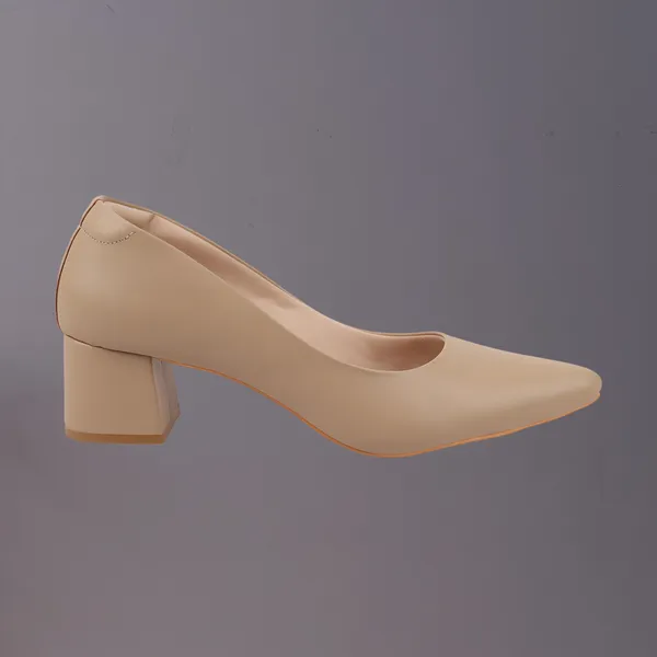 Beige_Pointed_Toe_Block_Heel_Pump_Shoes_(2.5_Inch_Heel)_For_Women