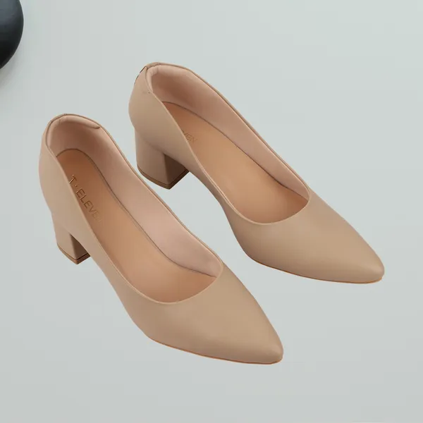 Beige_Pointed_Toe_Block_Heel_Pump_Shoes_(2.5_Inch_Heel)_For_Women