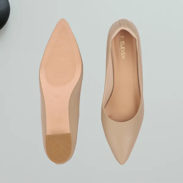 Beige_Pointed_Toe_Block_Heel_Pump_Shoes_(2.5_Inch_Heel)_For_Women