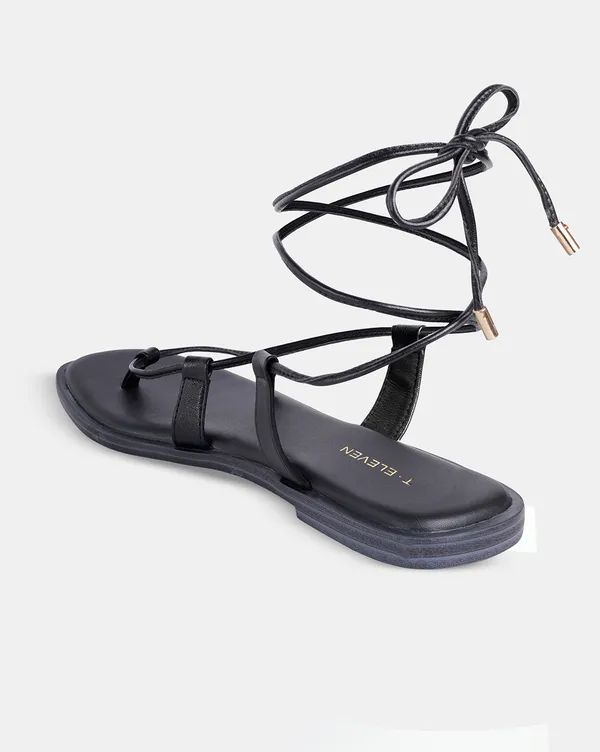 Black_Gladiator_Flat_Sandals_With_Tpr_Sole_For_Women
