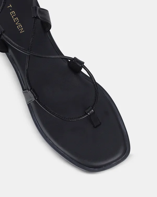 Black_Gladiator_Flat_Sandals_With_Tpr_Sole_For_Women