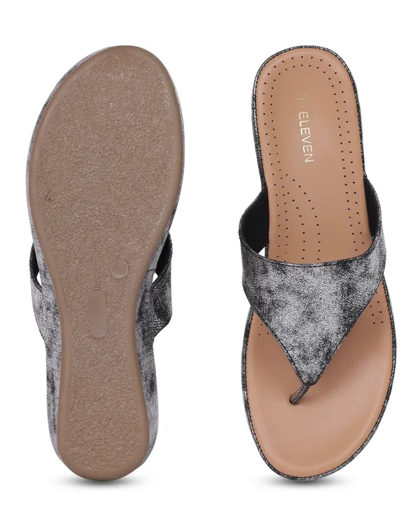 Black_Thong_Sandal_With_Cushioned_Insole_&_Tpr_Sole_(2_Inch_Heel)_For_Women