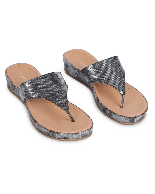 Black_Thong_Sandal_With_Cushioned_Insole_&_Tpr_Sole_(2_Inch_Heel)_For_Women