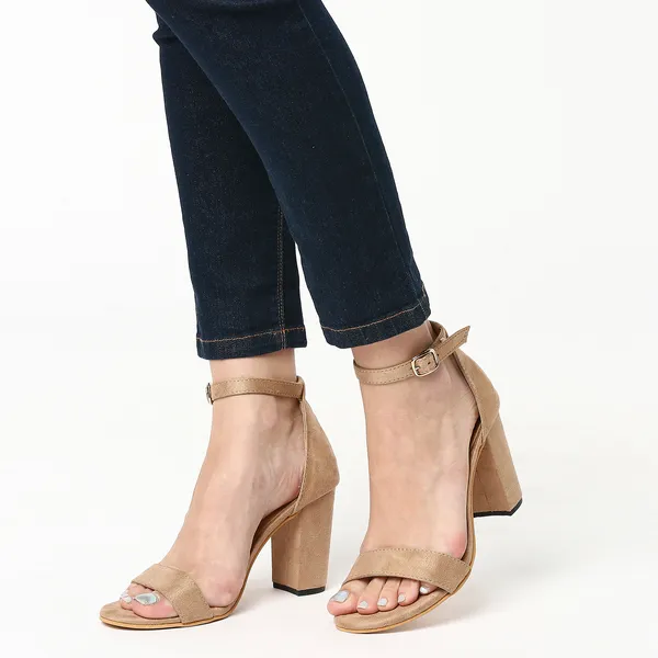 Beige_Open_Toe_Suede_Block_Heels_(3.5_Inch_Heel)_For_Women