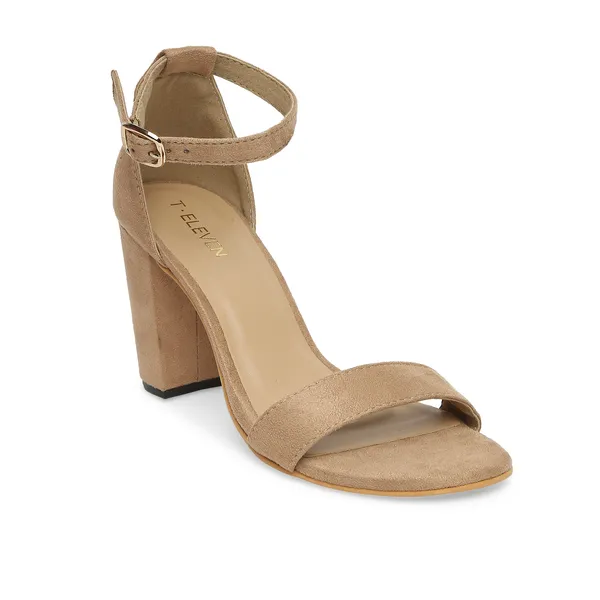 Beige_Open_Toe_Suede_Block_Heels_(3.5_Inch_Heel)_For_Women