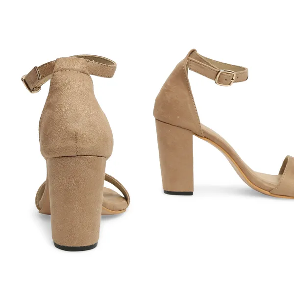 Beige_Open_Toe_Suede_Block_Heels_(3.5_Inch_Heel)_For_Women