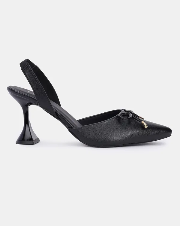 Black_Chic_Pointed_Toe_Pencil_Heel_Pumps_Stilettos_With_Bow_&_Memory_Foam_Comfort_(3_Inch_Heel)_For_Women