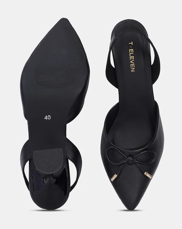 Black_Chic_Pointed_Toe_Pencil_Heel_Pumps_Stilettos_With_Bow_&_Memory_Foam_Comfort_(3_Inch_Heel)_For_Women
