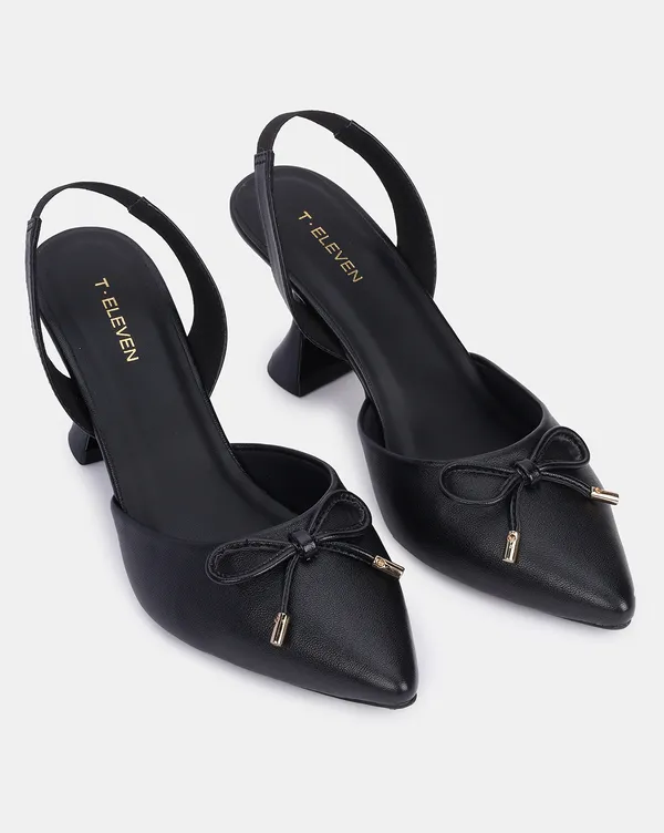 Black_Chic_Pointed_Toe_Pencil_Heel_Pumps_Stilettos_With_Bow_&_Memory_Foam_Comfort_(3_Inch_Heel)_For_Women