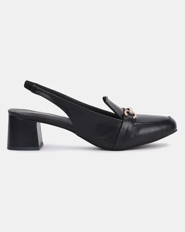 Black_Block_Heel_Pumps_With_Square_Toe_&_Stylish_Buckle_(2.5_Inch_Heel)_For_Women