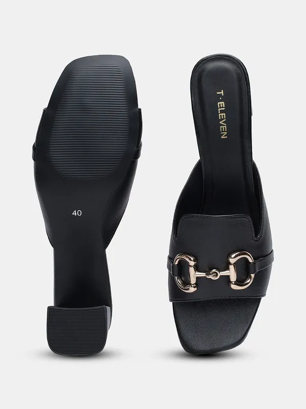 T.eleven_Elegant__Heeled_Sandal_With_3-Inch_Block_Heel,_Party_Wear_Sandal_with_Stylish_Buckle