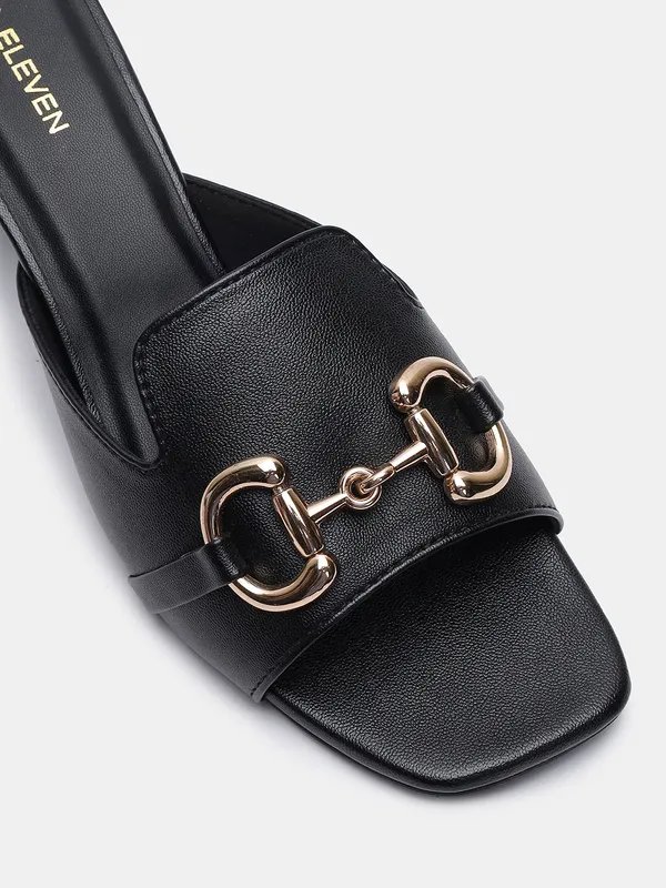 T.eleven_Elegant__Heeled_Sandal_With_3-Inch_Block_Heel,_Party_Wear_Sandal_with_Stylish_Buckle