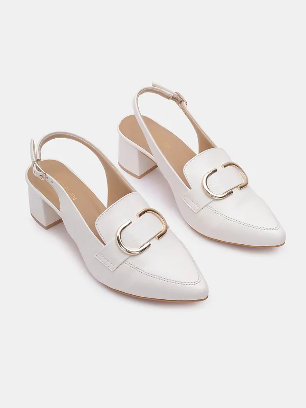 White_Block_Heel_Pumps_|_Pointed_Toe_with_Stylish_Buckle_(2.5_Inch)