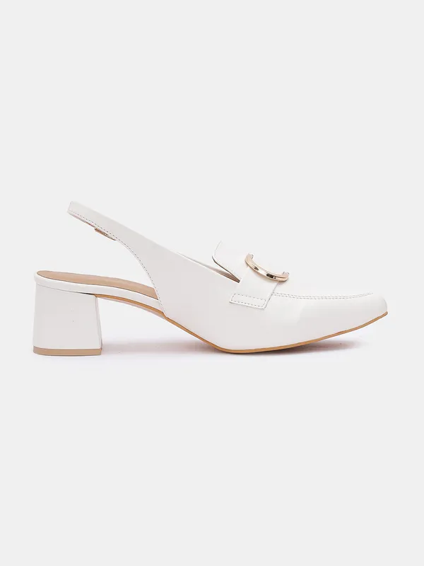 White_Block_Heel_Pumps_|_Pointed_Toe_with_Stylish_Buckle_(2.5_Inch)