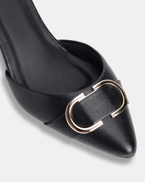 Women_Black_Pointed-Toe_Block_Heels_with_Gold_Buckle_&_Ankle_Strap__Memory_Foam_Comfort_(TRBHL149)