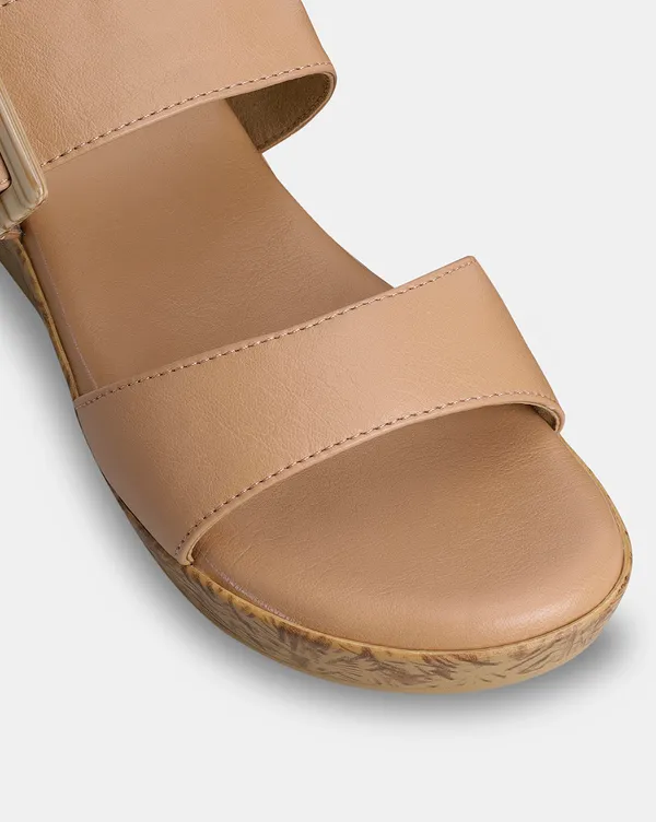 Women??_Open-Toe_Wedges_|_Soft_Insole_Comfort_Slip-Ons_(TRWHL142)