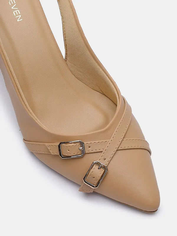 T.eleven_Chic_Slingback_Block_Heel_Pointed_Pumps_|_3.5_-Inch_Heel_with_Adjustable_Buckle_|_Cushioned_Comfort