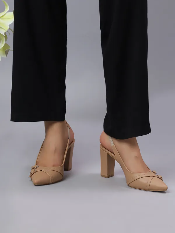 T.eleven_Chic_Slingback_Block_Heel_Pointed_Pumps_|_3.5_-Inch_Heel_with_Adjustable_Buckle_|_Cushioned_Comfort