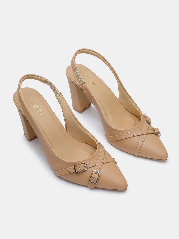 T.eleven_Chic_Slingback_Block_Heel_Pointed_Pumps_|_3.5_-Inch_Heel_with_Adjustable_Buckle_|_Cushioned_Comfort