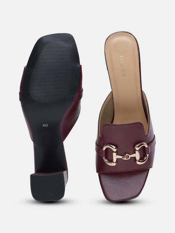T.eleven_Elegant__Heeled_Sandal_With_3-Inch_Block_Heel,_Party_Wear_Sandal_with_Stylish_Buckle