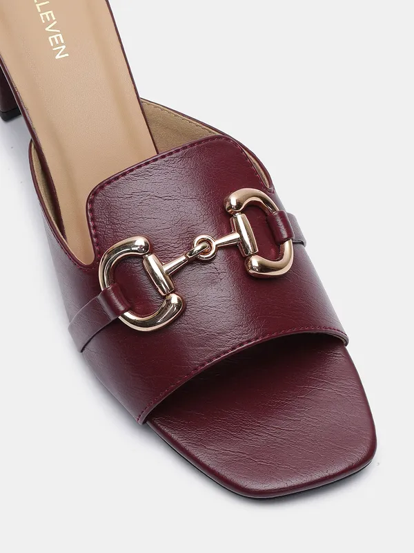 T.eleven_Elegant__Heeled_Sandal_With_3-Inch_Block_Heel,_Party_Wear_Sandal_with_Stylish_Buckle