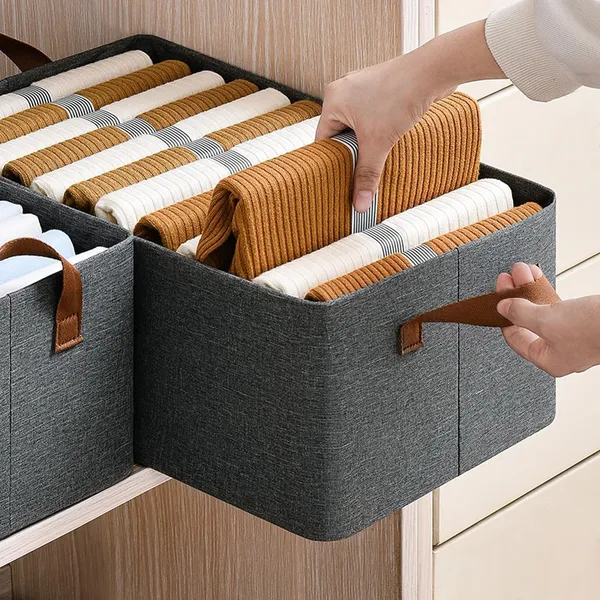 Charcoal_Foldable_Cloth_Basket_For_Storage_With_Metal_Frame_And_Handles_(19_X_47_X_28_Cm)