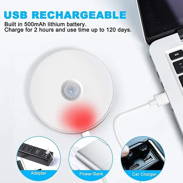 White_Wireless_Self_Adhesive_Usb_Rechargeable_Motion_Sensor_White_Led_Lamp