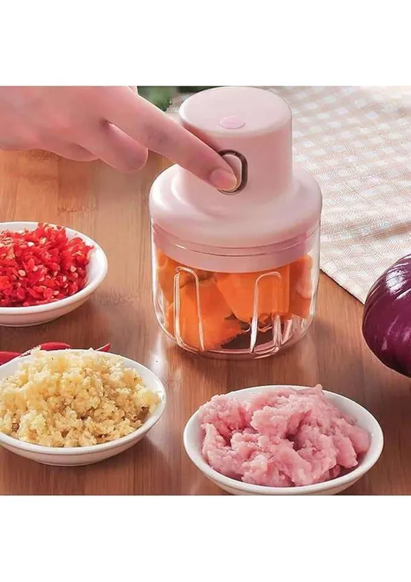Multicolor_Usb_Rechargeable_Electric_Chopper_For_Fruit_Vegetable_Cutter_|_Compact_And_Bpa-Free_(45W,_250_Ml)_(7D_X_7W_X_12H_Cm)