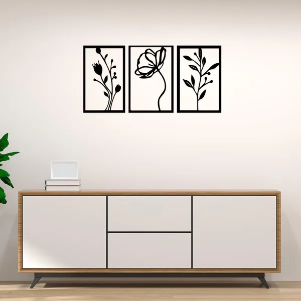 Set_of_3_Flower_Metal_Wall_Art_|_Metal_Wall_Decor_|_Wall_Hanging_Decor_|_Office_|_Study_Room_|_Work_Room
