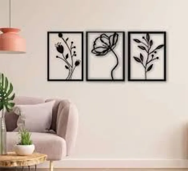 Set_of_3_Flower_Metal_Wall_Art_|_Metal_Wall_Decor_|_Wall_Hanging_Decor_|_Office_|_Study_Room_|_Work_Room
