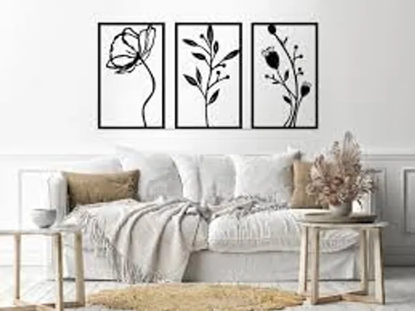 Set_of_3_Flower_Metal_Wall_Art_|_Metal_Wall_Decor_|_Wall_Hanging_Decor_|_Office_|_Study_Room_|_Work_Room