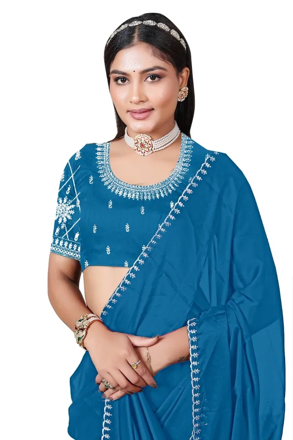 Blue_Rangoli_Party_Wear_Saree_For_Women