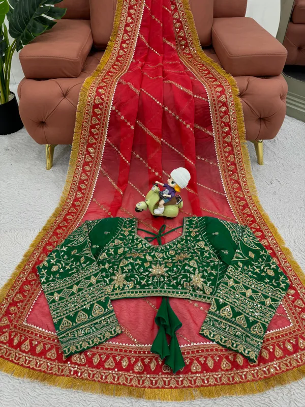 Red_Organza_Silk_Party_And_Wedding_Wear_Saree_For_Women