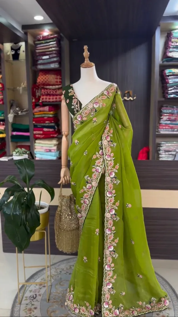 Green_Jimmy_Chu_Party_And_Wedding_Wear_Saree_For_Women