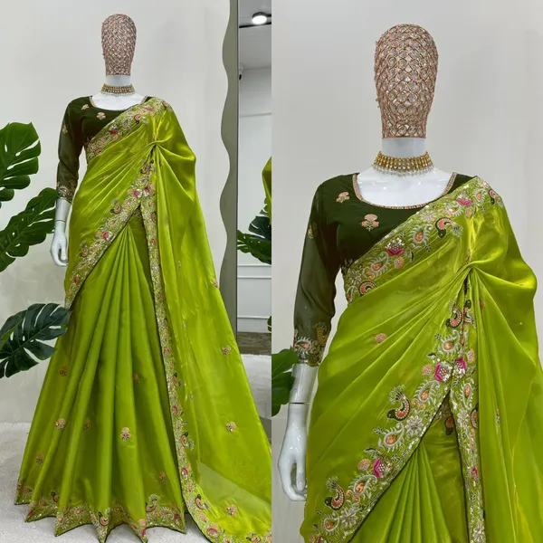 Green_Jimmy_Chu_Party_And_Wedding_Wear_Saree_For_Women