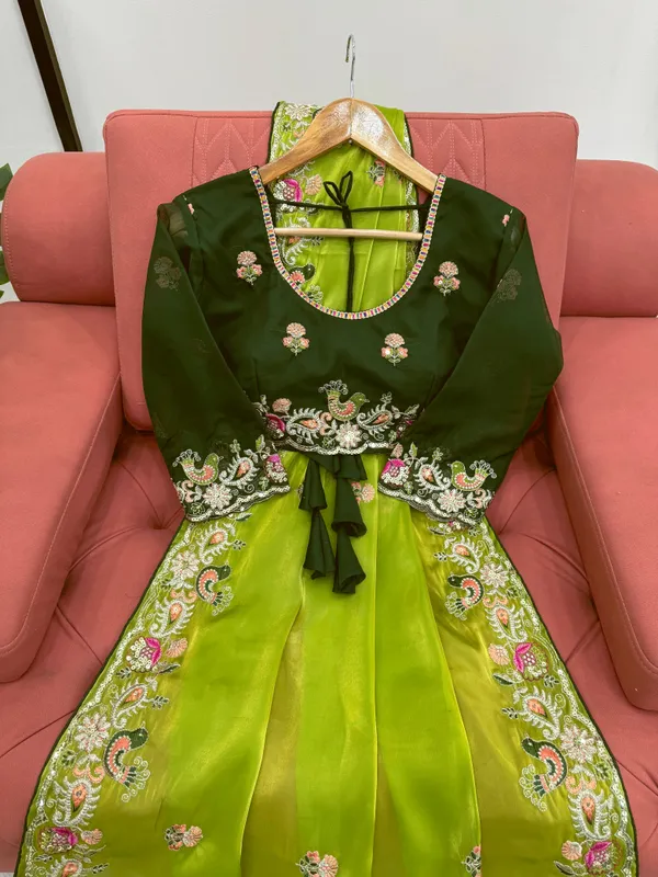 Green_Jimmy_Chu_Party_And_Wedding_Wear_Saree_For_Women