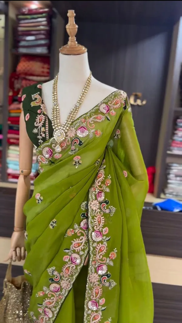 Green_Jimmy_Chu_Party_And_Wedding_Wear_Saree_For_Women