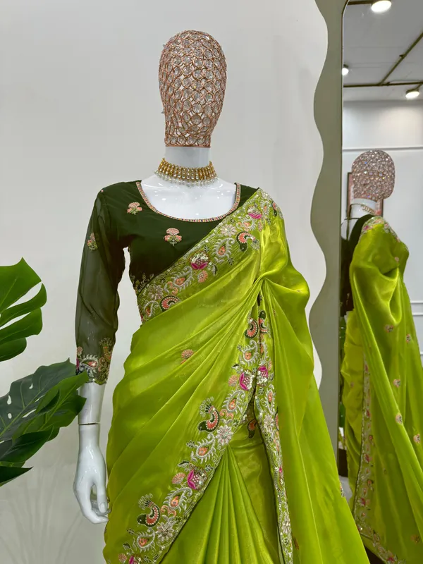 Green_Jimmy_Chu_Party_And_Wedding_Wear_Saree_For_Women
