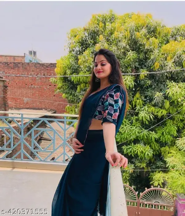 Dark_Blue_Georgette_Party_Wear_Saree_For_Women