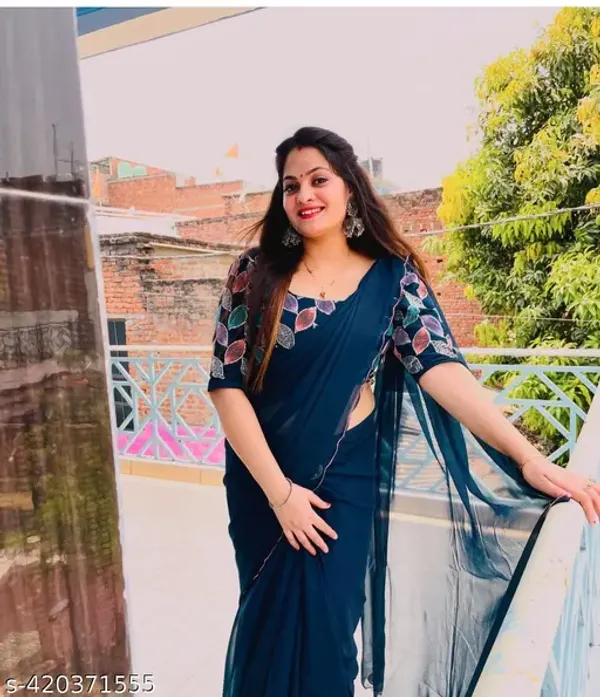 Dark_Blue_Georgette_Party_Wear_Saree_For_Women