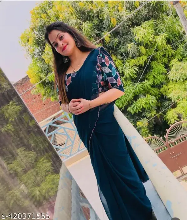 Dark_Blue_Georgette_Party_Wear_Saree_For_Women