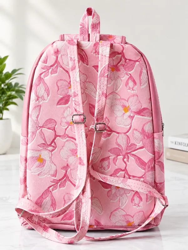 Pink_Polyester_Floral_Backpack_For_Women