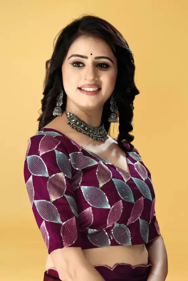 Wine_Georgette_Party_Wear_Saree_For_Women
