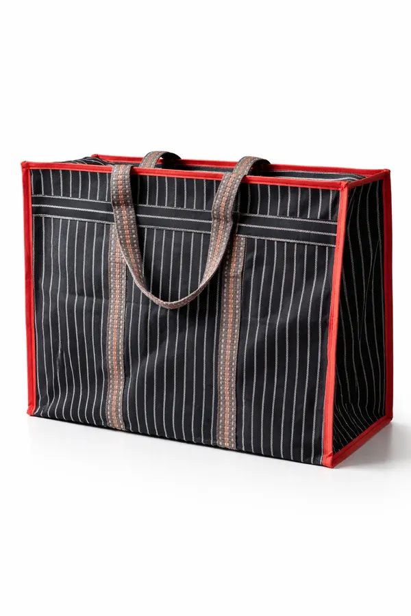 Black_Polyester_Striped_Tote_Bag_For_Women