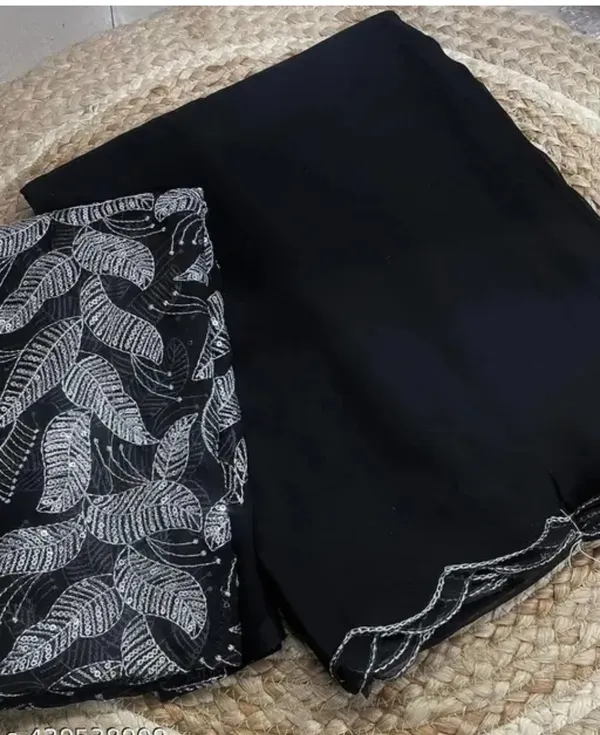 Black_Georgette_Party_Wear_Saree_For_Women