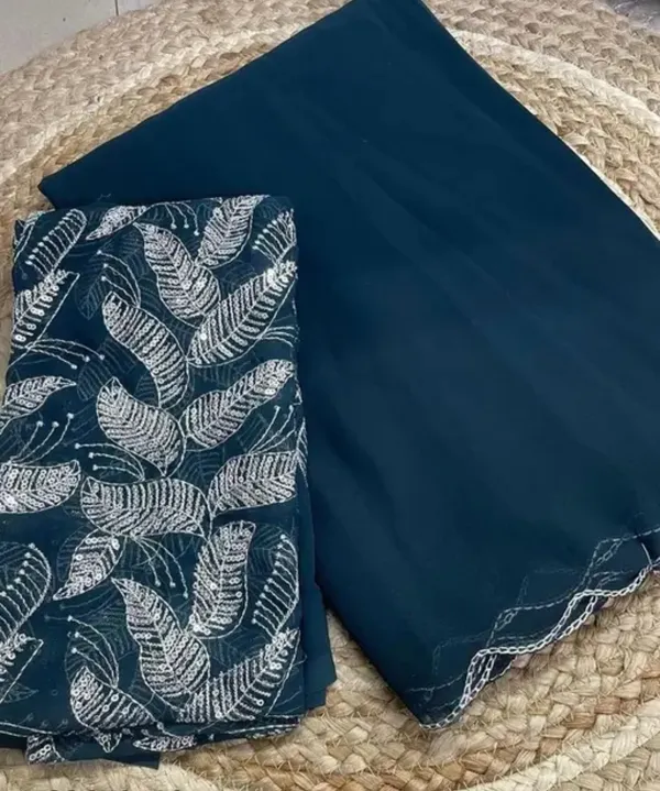 Blue_Georgette_Party_Wear_Saree_For_Women