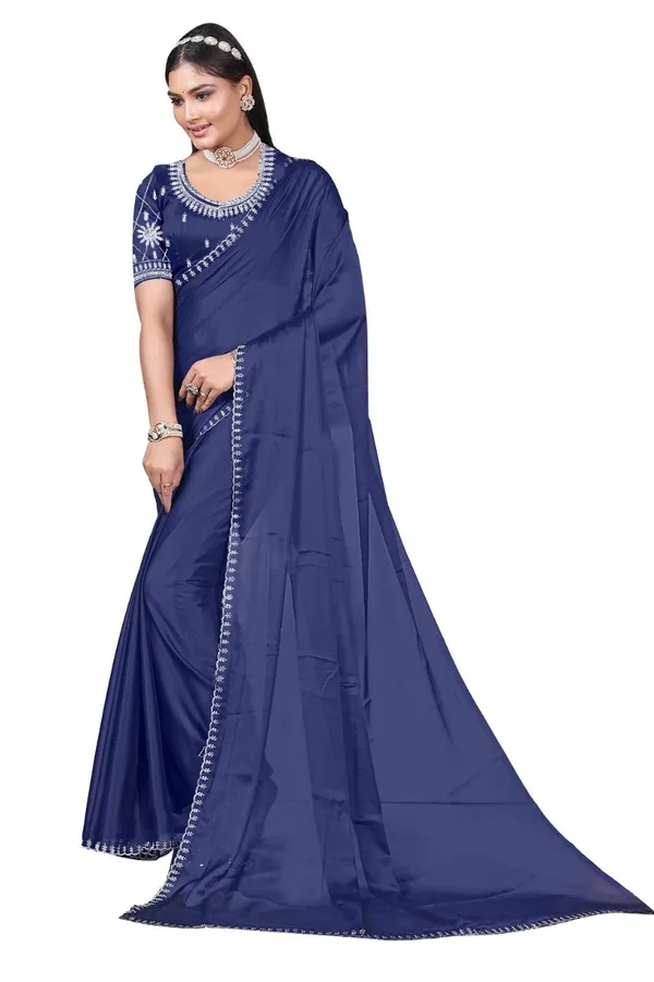 Navy_Blue_Rangoli_Party_And_Wedding_Wear_Saree_For_Women
