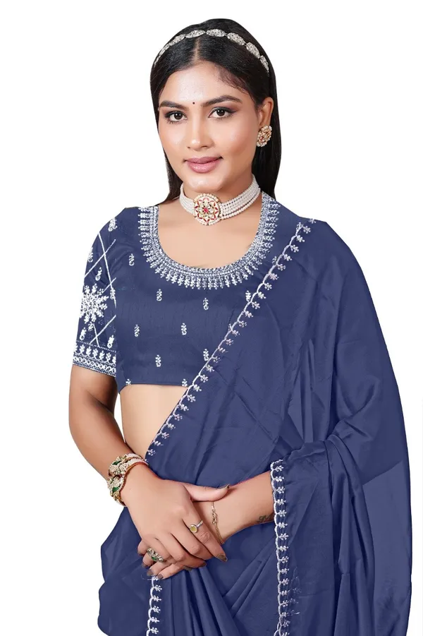Navy_Blue_Rangoli_Party_And_Wedding_Wear_Saree_For_Women