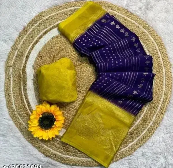Yellow_Georgette_Daily_Wear_Saree_For_Women