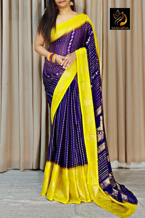 Yellow_Georgette_Daily_Wear_Saree_For_Women